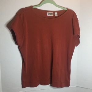 CHICOS DESIGN 100% COTTON TEE SIZE 2/M